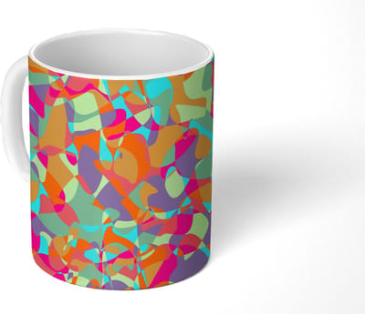Mok - Koffiemok - Lavalamp - Regenboog - Patronen - Hippie - Mokken - 350 ML - Beker - Koffiemokken - Theemok
