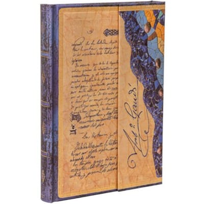 Paperblanks cahier, gaudi manuscript of reus, hardcover, formaat midi, gelinieerd