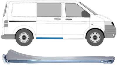 Reparatiepaneel geleiding schuifdeur voor Volkswagen Transporter T5 2003-2015