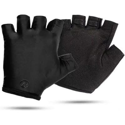 Rogelli Solid Heren Fietshandschoenen - Zomer - Geen Padding - Zwart