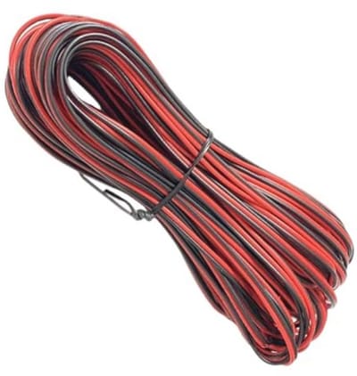 20 m 22 AWG Rood Zwart 2-Aderige Kabel voor LED Strip Verlichting en Elektronische Schakelingen