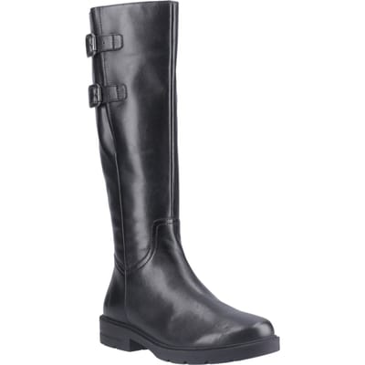 Hush Puppies Tallulah Leren Zwarte Dameslaarzen