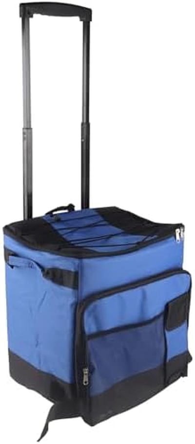 Opvouwbare Koelbox op Wielen met Trolley - Grote Geïsoleerde Koeltas voor Strand en Camping