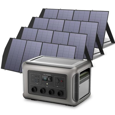 ALLPOWERS Solar Generator Kit 3500W (R3500 V2  + SP033 200W Solar Panel) - R3500+4pcs SP033 200W  Solar Panel