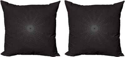 ABAKUHAUS Alchemy Decoratieve Kussenhoes, Set van 2, Modern Accent Dubbelzijdige Digitale Print, 45x45 cm, Houtskoolgrijs Wit