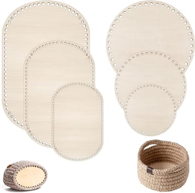 Houten haakjes set van 6 stuks – veelzijdige opbergoplossingen voor manden en tassen – 5 maten en 2 vormen voor handwerk en creativiteit