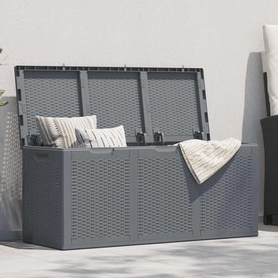 vidaXL - Tuinbox - 270 - L - PP - rattan - grijs