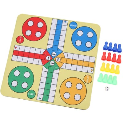 Jeu d'échecs volants en cuir PU Jeu de voyage Tapis de souris Jeu de société familial Jouet avec 16 pièces d'échecs et dés pour fête à la maison blue