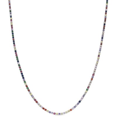 Luxeketting met Multicolor Zirkonia 18k goud afwerking - Serly