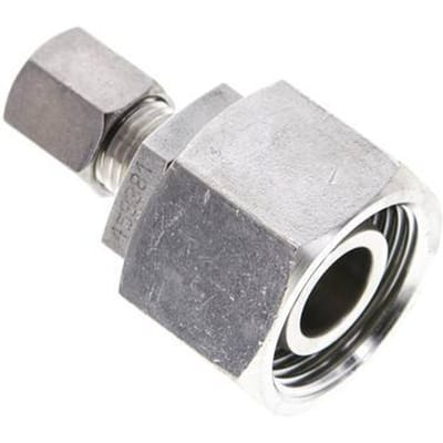 6S & 20S RVS Rechte Snijringkoppeling Draaidoorvoer 400bar FKM O-ring en Afdichtconus ISO 8434-1