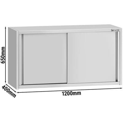 GGM Gastro Edelstahl Wandhängeschrank ECO - 1200x400mm - mit Schiebetür - 650mm hoch