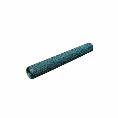 Kippengaas met PVC Coating - Zeskantig Gaasbuitengewoon - 25x0.75 m - Groen - Konijnennet en Pluimveenet - Slijtvast Tuingaas