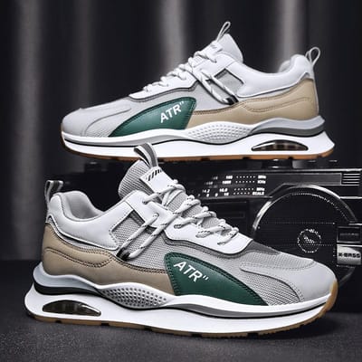 Lente Nieuwe Lage Top Vetersluiting Casual Sportschoenen Mesh Ademend Hardlopen Herenschoenen Persoonlijkheid Kleurafstemming Trendy Herenschoenen 44 white