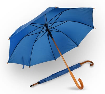 Paraplu set van 2 automatische opvouwbare paraplu | 102cm diameter met houten Look Handvat | Een Must-Have Blauwe Paraplu voor Regenachtige Dagen