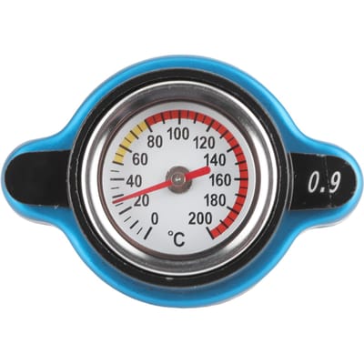 Bouchon de radiateur thermostatique universel, couvercle de réservoir d'eau, étanche, jauge de température, grande tête 1,1 bar gray