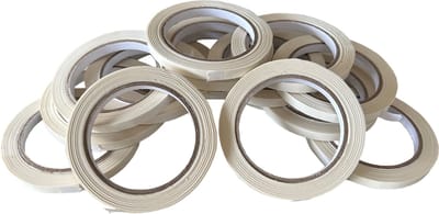 Kortpack - PVC-Tape 9mm breed x 66mtr lang - Wit - 16 rollen - Kerndiameter: 76mm - Verpakkingstape - Tape voor Zakkensluiter - (020.0065)