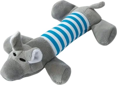 Livano Honden Speelgoed - Hond - Speelgoed - Dog Toy - Pluche - Grijs