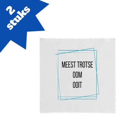 Akyol - meest trotse oom ooit brillendoekjes - Oom - trotse oom - verjaardagscadeau - verjaardag - cadeau - cadeautje voor oom - oom artikelen - kado - geschenk - gift - 17,8 bij 17,8 cm - 2 stuks