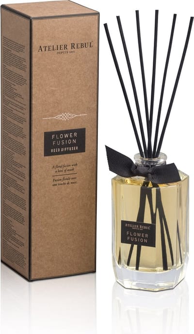 Atelier Rebul Flower Fusion - Geurstokjes (200ml) - Bloemige Kamergeur - Heerlijke Geurverspreider - 8 tot 10 Weken Levensduur
