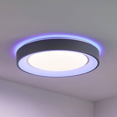 LED plafondlamp Lindby, RGB, CCT, afstandsbediening, dimbaar
