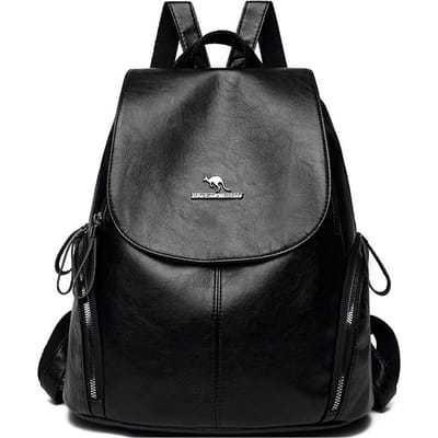 Nouveau Style pour Femmes Sac à Dos Polyvalent et Tendance Grande Capacité Cuir Souple Simple Sac de Voyage pour Mère d'Âge Moyen