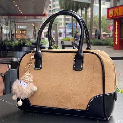 Zuid-Korea Kleine Blog Dames Tas Contrasterende Kleur Splicing Handkussen Tas Crossbody Tas black