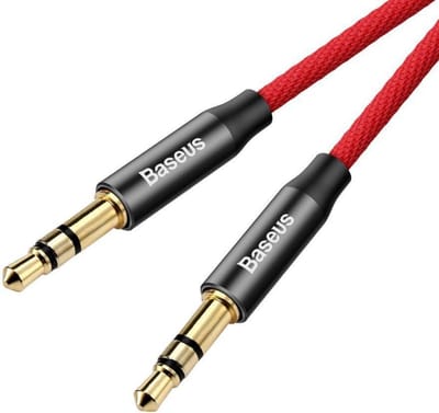 Baseus - Aux Kabel - 1 Meter - 3.5mm Jack Audiokabel - Rood