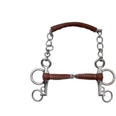 Pelham hoefijzer met leer, Shorts benen Metalab Pinchless