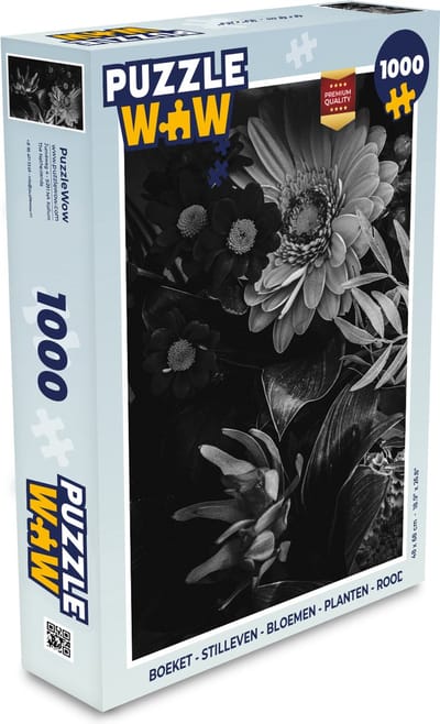 Puzzel Boeket - Stilleven - Bloemen - Planten - Rood - Legpuzzel - Puzzel 1000 stukjes volwassenen