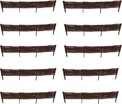 Wilgen Palissade - Houten Tuinafscheiding - Tuinrand Afbakening - Natuurlijk Milieuvriendelijk - 10 Stuks 120cm - Natuurlijk