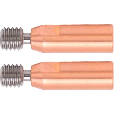 2 stuks 3D Printer Keel Nozzle Ti Legering Koper Bimetaal voor Ender 3 3 V2 3 Pro Hotend 1.75mm Boring beige