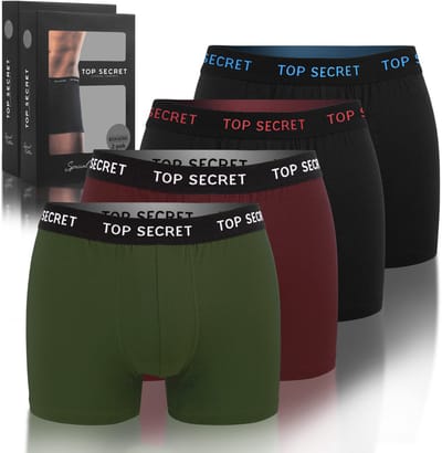 Top Secret Serie - Heren Boxers - Katoen - 4-Pack - Maat XXL