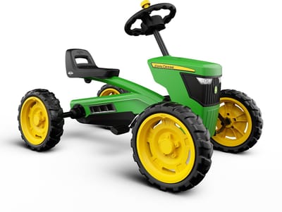 BERG Buzzy John Deere Skelter - Officieel licentieproduct - Verstelbare Stoel - Veilige en Stabiele Wegligging - Anti-Lek EVA banden - 2+ jaar - Groen/Geel