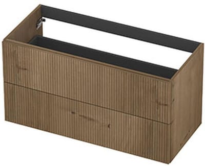 INK - Onderkast 2L Fineer Gefreesd Tbv Greep - 1000x450x520 Mm - Ash Grey