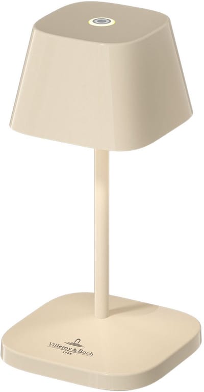 Villeroy & Boch | Tafellamp NEAPEL NANO| ivoor | Keramiek | 20 cm hoog | 6.5 doorsnee | indoor/outdoor | Oplaadbaar