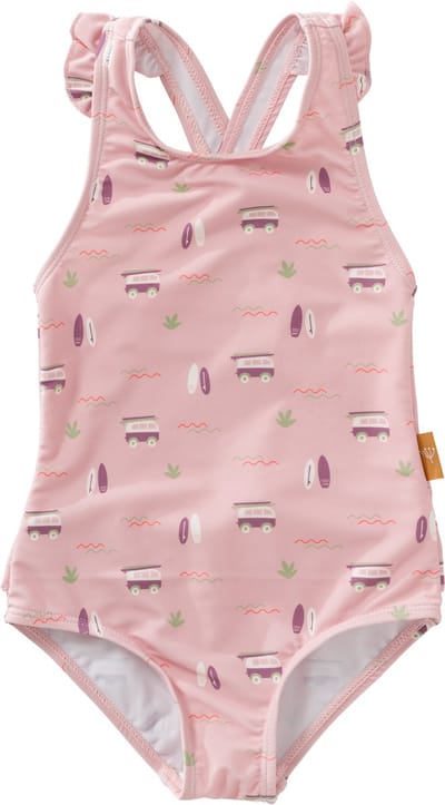 Fresk [Badpakken] 86 -Zwemkleding met UV-bescherming UPF 50 - Sneldrogend - Tweedelig Zwempak - Bikiniset Meisjes - Roze - Surf Girl