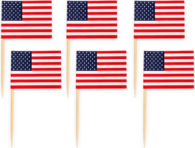 50x Cocktailprikkers USA - Hapjes Cocktail Tapas Zomer Terras