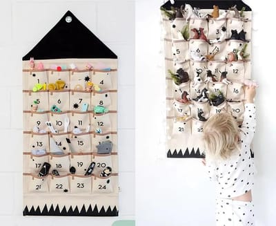 Hangende organizer met 24 vakjes - Grote hangende opbergtas (110 x 52 cm)- Ademend linnen-katoenmateriaal - 0pvouwbaar en herbruikbaar - Praktische opbergtas voor deur, muur, kledingkast en kantoor