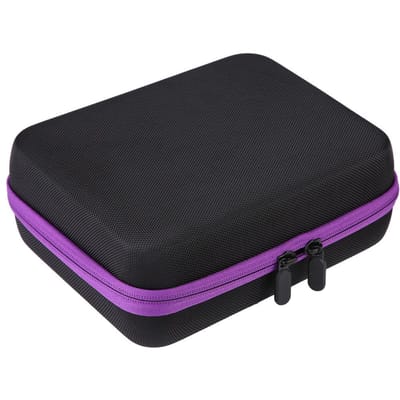 Opbergtas voor 30 flesjes etherische olie, aromatherapie handtas, paars black