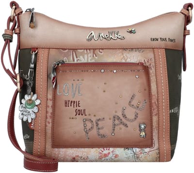 Anekke Schoudertas Peace & Love Flowers Crossbody Bag Multicolor Veelkleurig