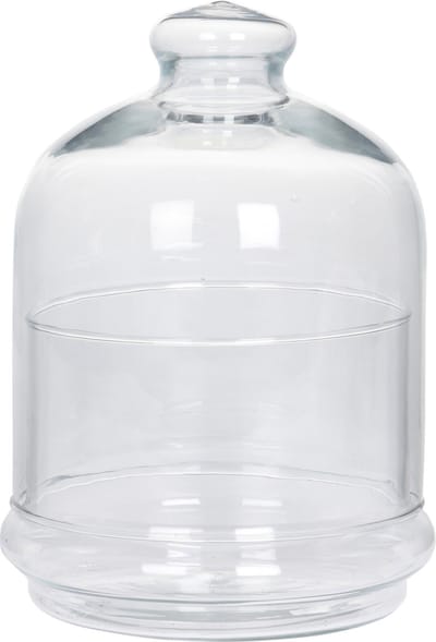 Excellent Houseware = Glazen Stolp - Diameter 14 cm x 18 cm hoogte -Glass Boll - Sier decoratie