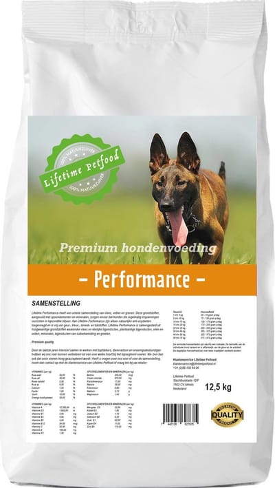 Lifetime Petfood Performance Croc - Krokant - Adult - Hondenvoer - 3 Kg - droogvoer -- Premium Quality -