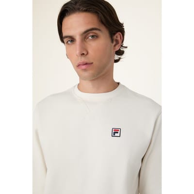 FILA Biella Regular Crewneck Sweatshirt Egret Maat: XS | Sweaters Outlet | Heren | Wit
