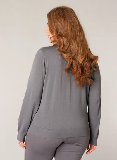 BASE LEVEL CURVY Yvonne Vest - Dark Grey - maat 0(46)