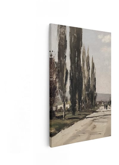 Artaza Canvas Schilderij Bomen - 20x30 cm - Wanddecoratie Landschap Natuur - Muurdecoratie Laan - Schilderijen Op Canvas