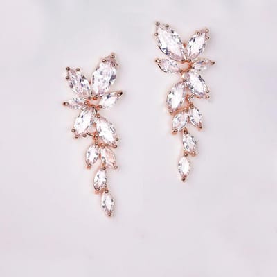 Bruiloft Sieraden, Geometrische Transparante Zirkonia Oorbellen Ketting Set voor Vrouwen, Mode Feest Kwast Stud Oorbellen voor Vrouwen white