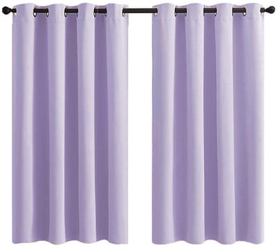 Dailygoods- Verduisteringsgordijnen met ringen - Thermogordijn - Raamdecoratie - Lichtpaars - 107 x 160 cm - Polyester - Raamgordijnen