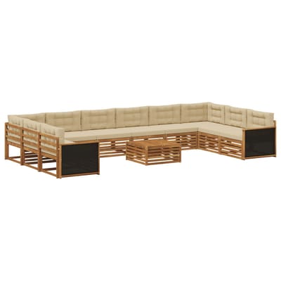 vidaXL - Sofa-Sets - 11 - st - Massief - Acacia - Hout