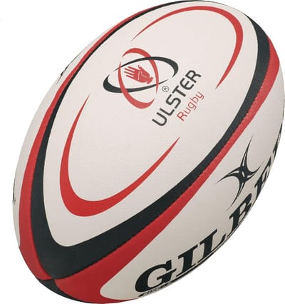 Rugbybal - Sportbal Wedstrijdbal - Trainen Spelen - Officieel Replicaat - Maat 5 - Wit Rood Zwart