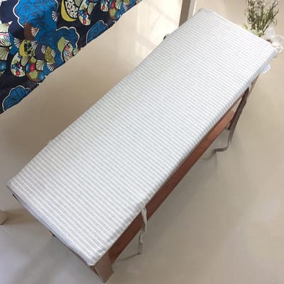Bankkussen - Zitkussen - Buiten Zitten - Antislip Bevestiging - 180x30 cm - Grijs